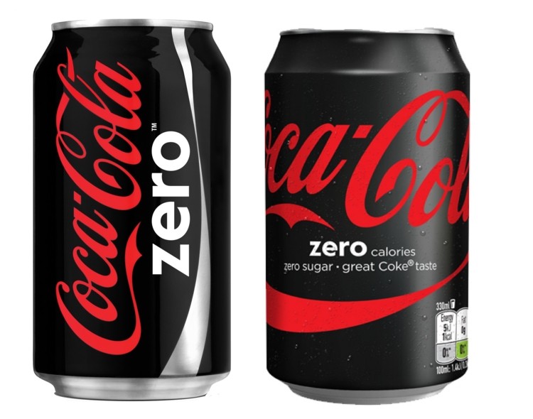 Cans of Coke Zero Cans of Coke Zero