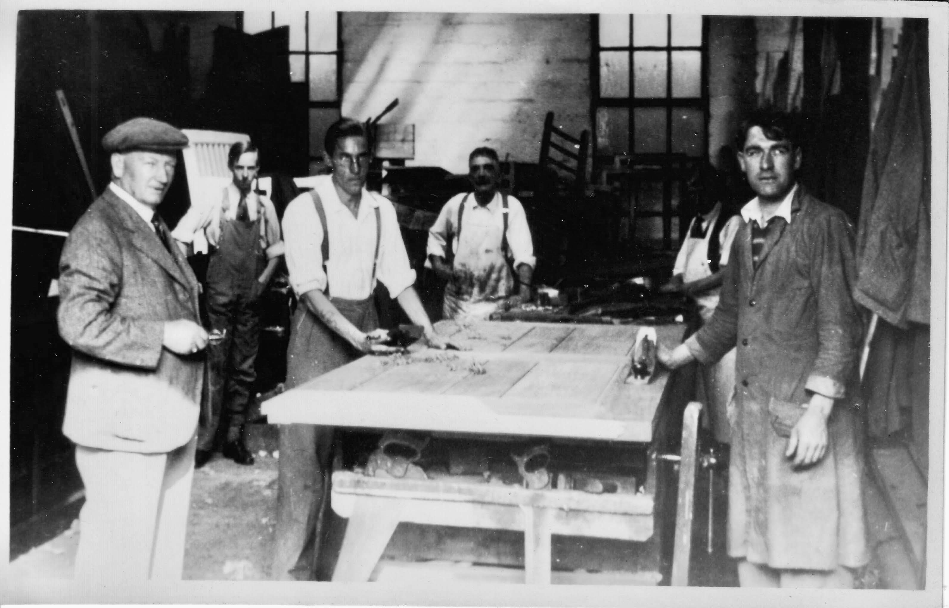 Vic as a young carpenter in the UK Vic as a young carpenter in the UK