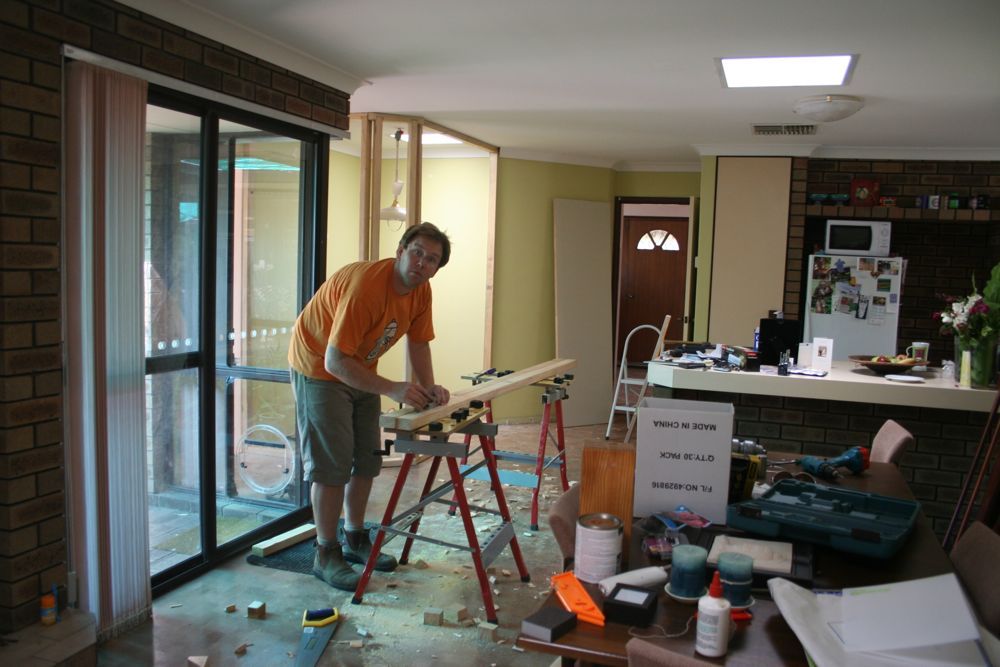 Building the frames of the pantry